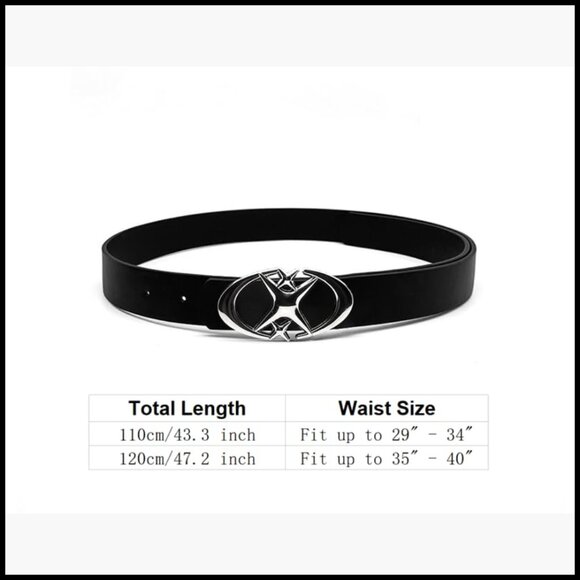 PU Leather Belt with Star Metal Buckle Y2k Gothic Punk Accessory main image 7